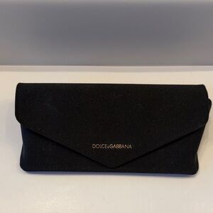 Dolce & Gabbana Black Eyeglasses Case with Gold Logo,